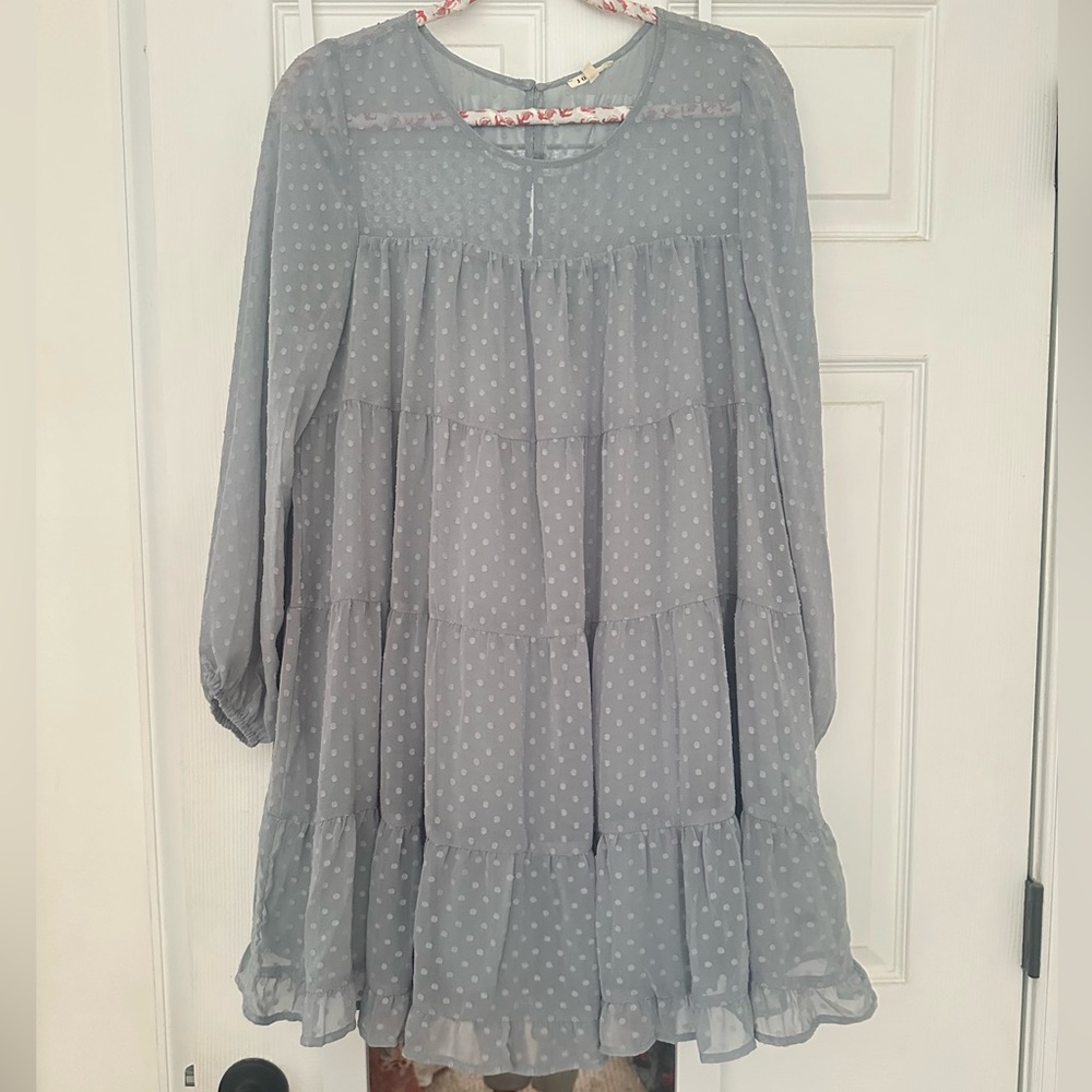 Textured Baby Doll Dress